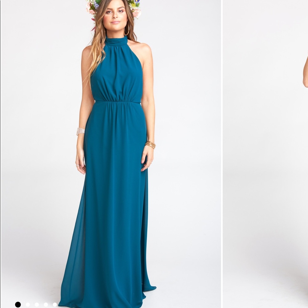 Deep Jade Collette collared dress